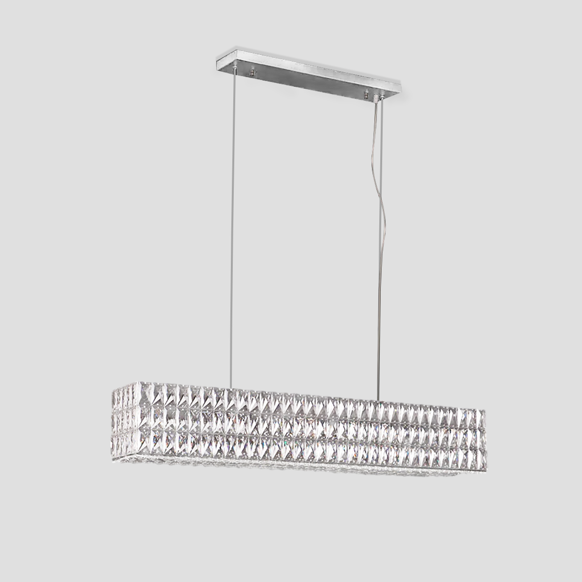 Massey Halo Rectangular Crystal Chandelier