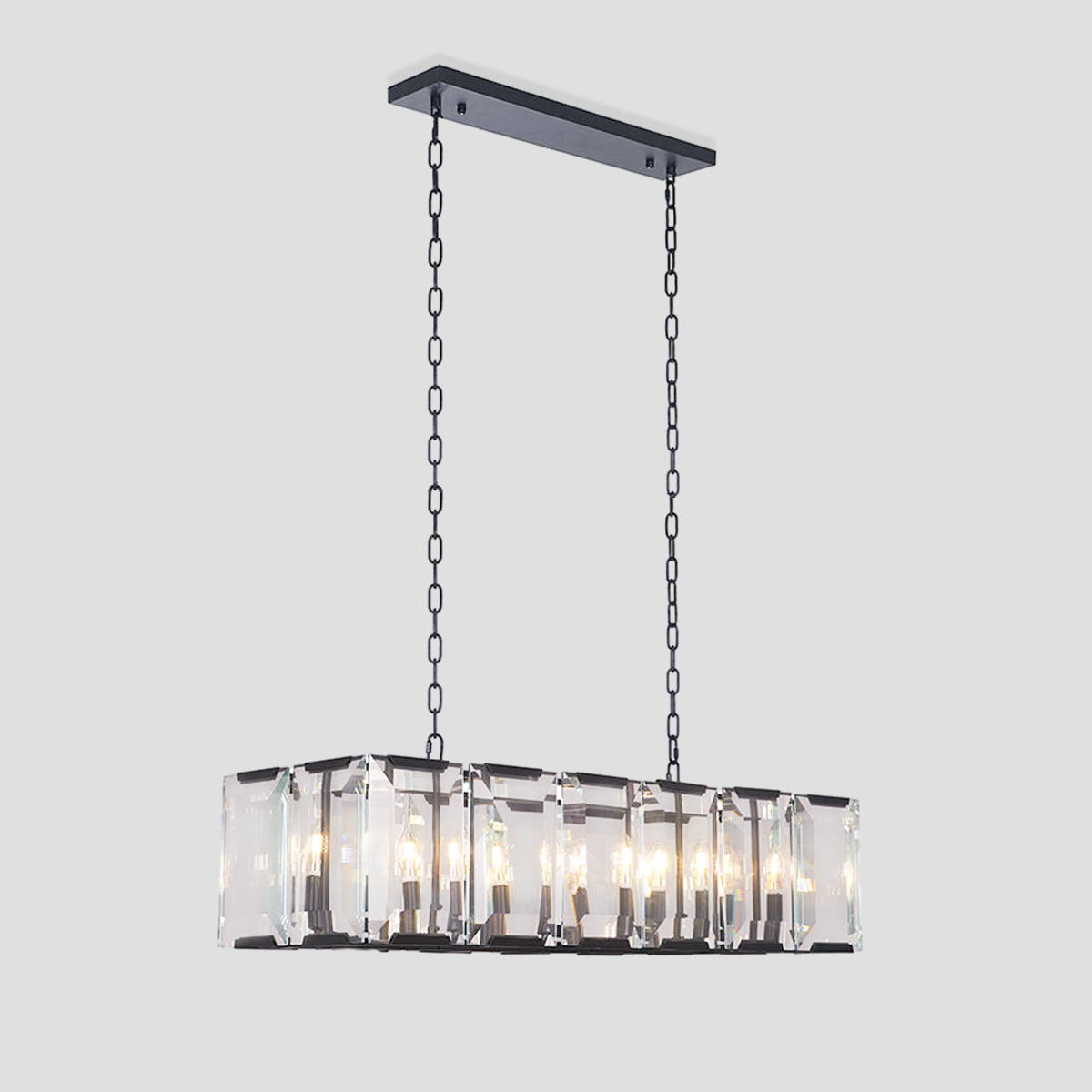 Malone Crystal Rectangular Chandelier