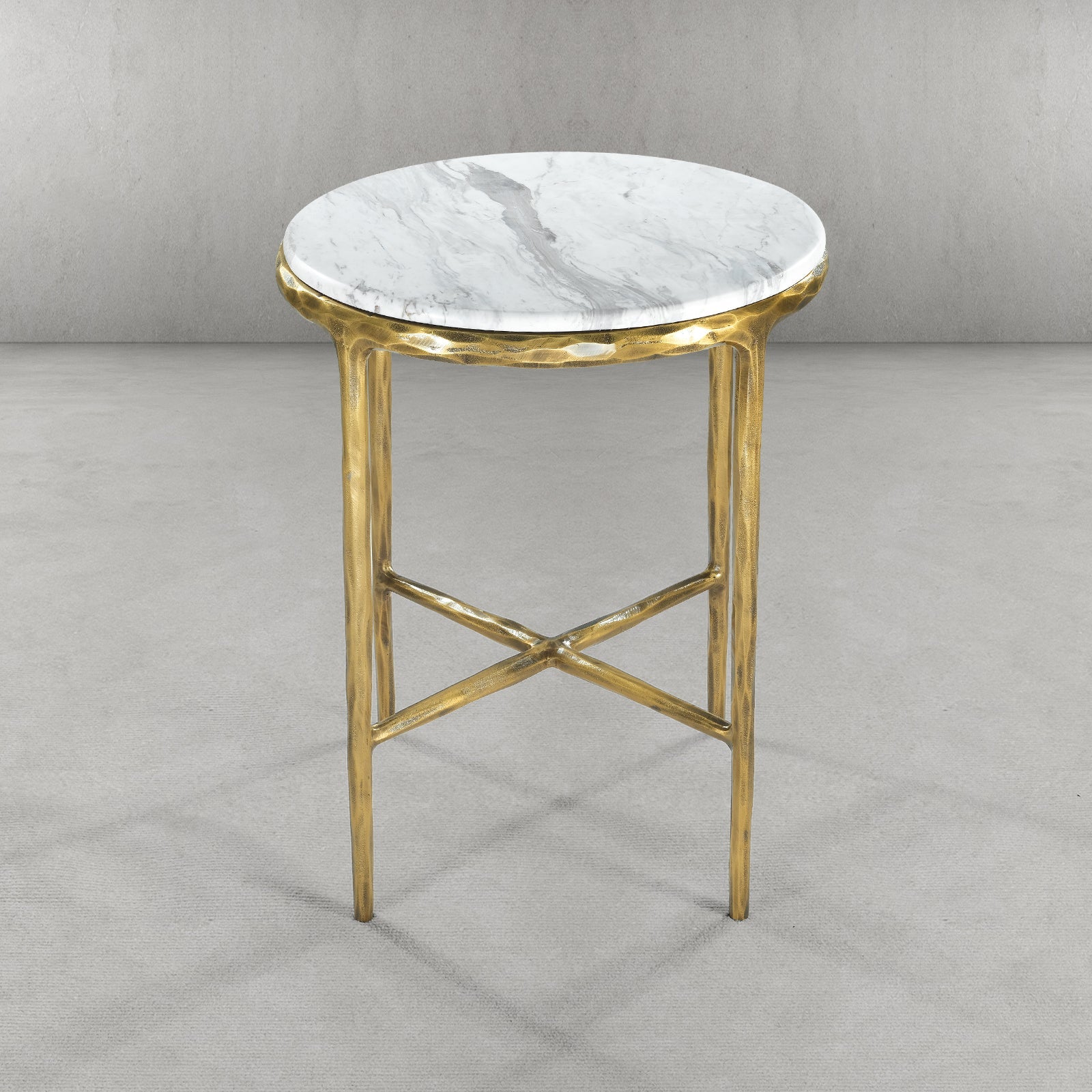 Thaddeus Marble Round Side Table 18"D