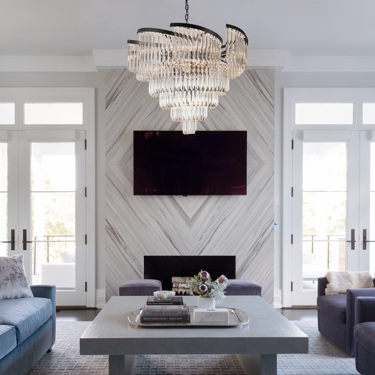 Garett Flow Crystal Chandelier