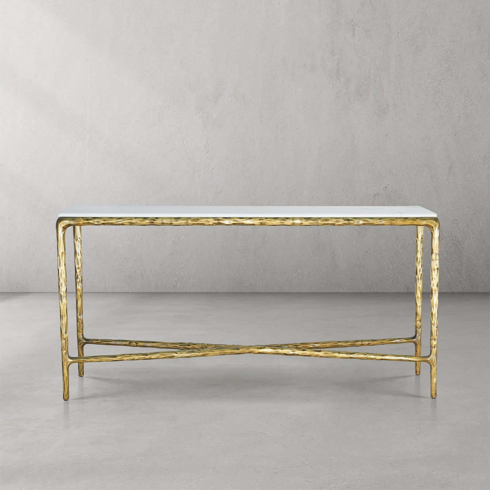 Thaddeus Rectangle Marble Console Table