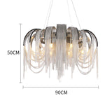 Alisa Luxury Aluminum Chain Tassel Chandelier