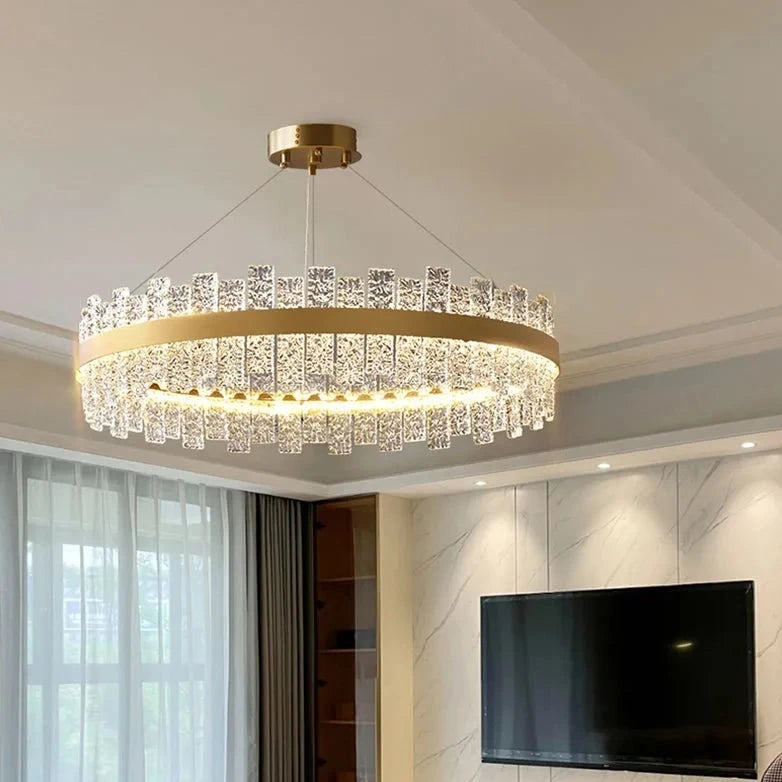 Flake Modern style Round crystal chandelier