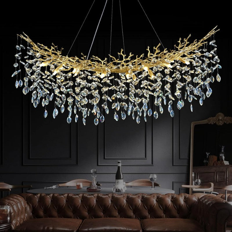 Modern Crystal Tree Branch Chandelier