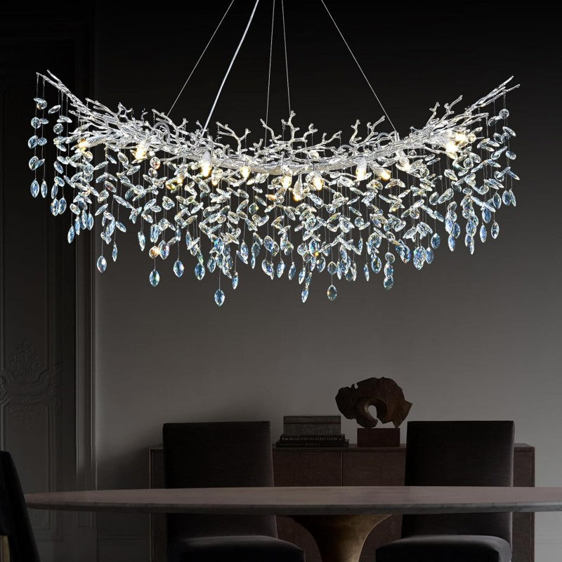 Modern Crystal Tree Branch Chandelier