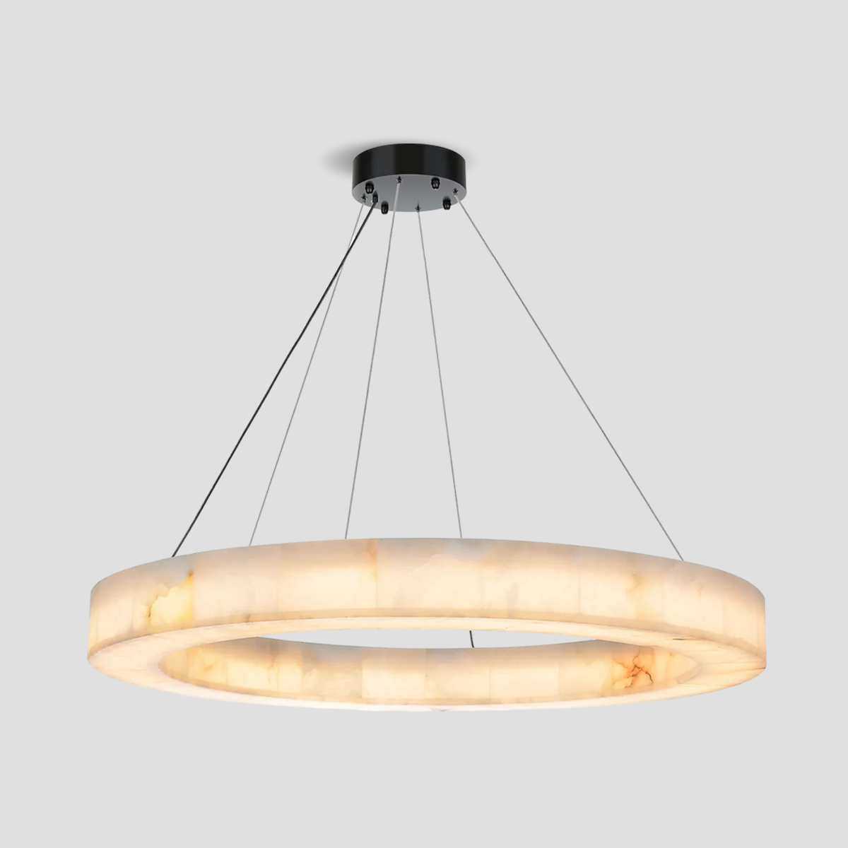 Alabaster Halo Ring Chandelier