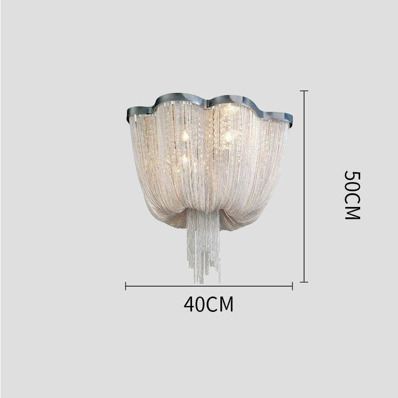 Tassel Ceiling Light Post-Modern Chandelier Aluminum Chain Light