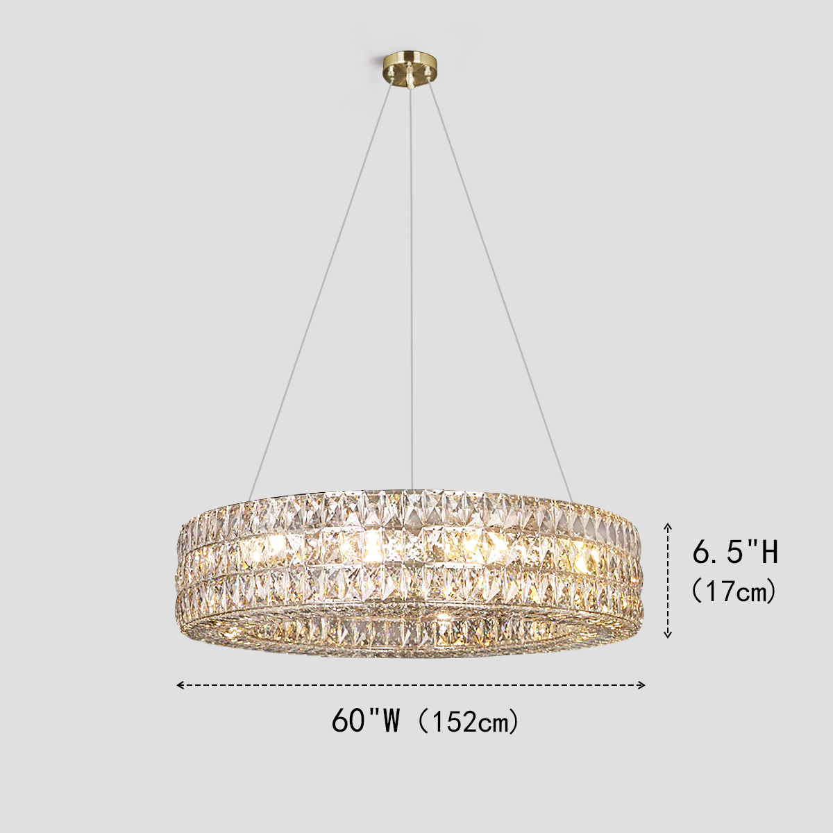 Massey Halo Crystal Ring Chandelier