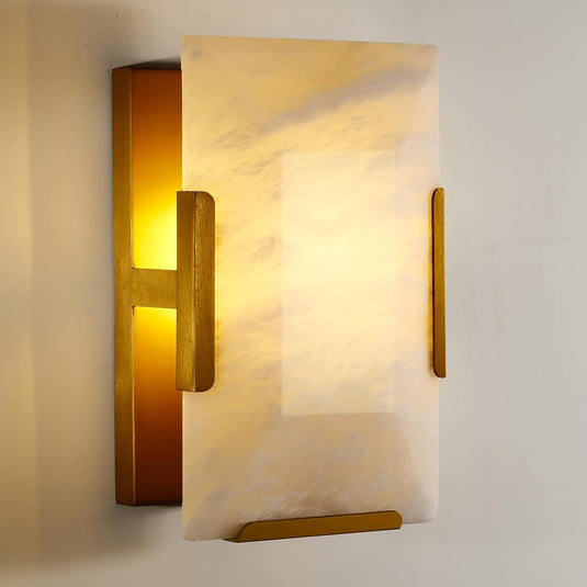 Square Marble Slice Wall Sconce 9.8