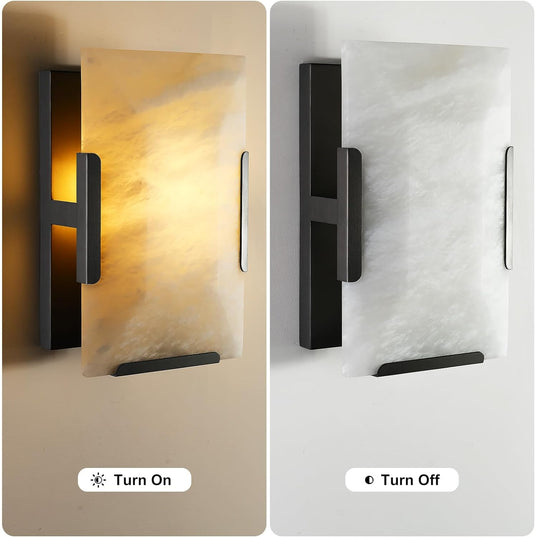 Square Marble Slice Wall Sconce 9.8"