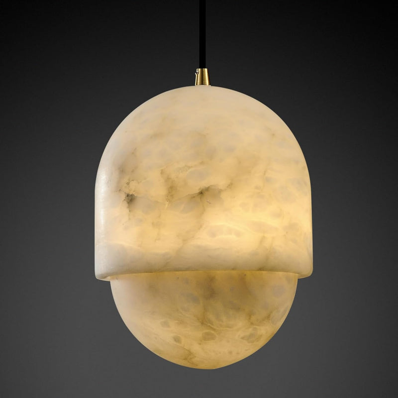 Load image into Gallery viewer, Capsule/Bilayer/Raindrop Type Alabaster Marble Modern Pendant for All Scene
