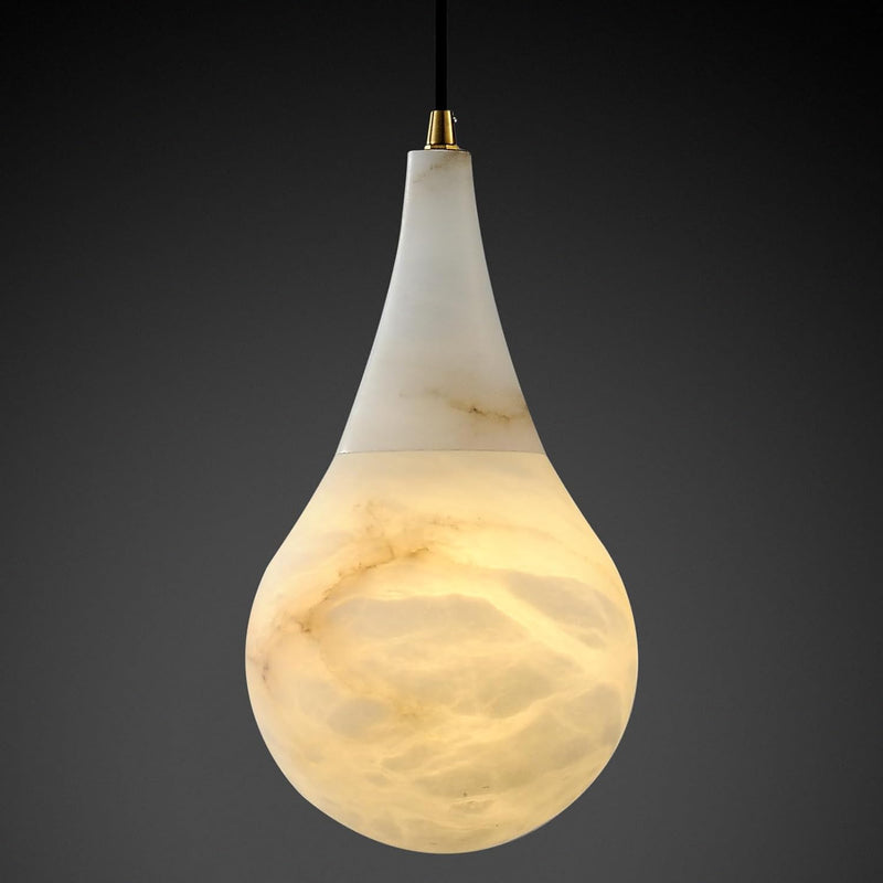 Load image into Gallery viewer, Capsule/Bilayer/Raindrop Type Alabaster Marble Modern Pendant for All Scene
