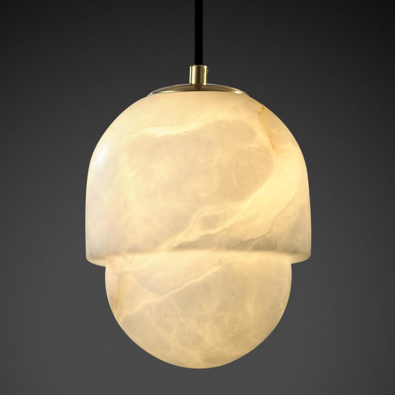 Load image into Gallery viewer, Capsule/Bilayer/Raindrop Type Alabaster Marble Modern Pendant for All Scene
