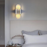 Oval Shaped Alabaster Wall Sconces 13.8" 19.7"