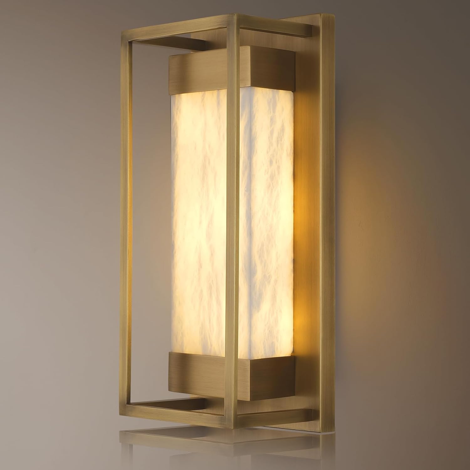 Alabaster Square Shaped Wall Sconce 15.7"