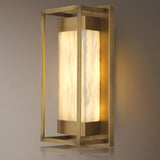 Alabaster Square Shaped Wall Sconce 15.7"