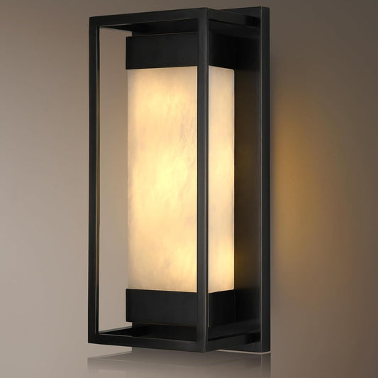 Alabaster Square Shaped Wall Sconce 15.7"