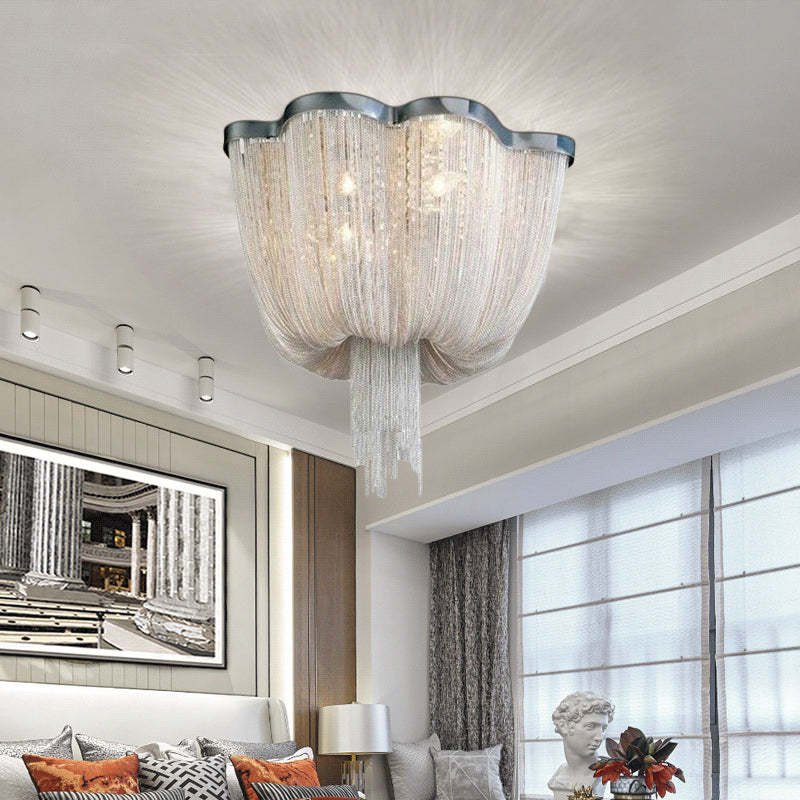 Tassel Ceiling Light Post-Modern Chandelier Aluminum Chain Light