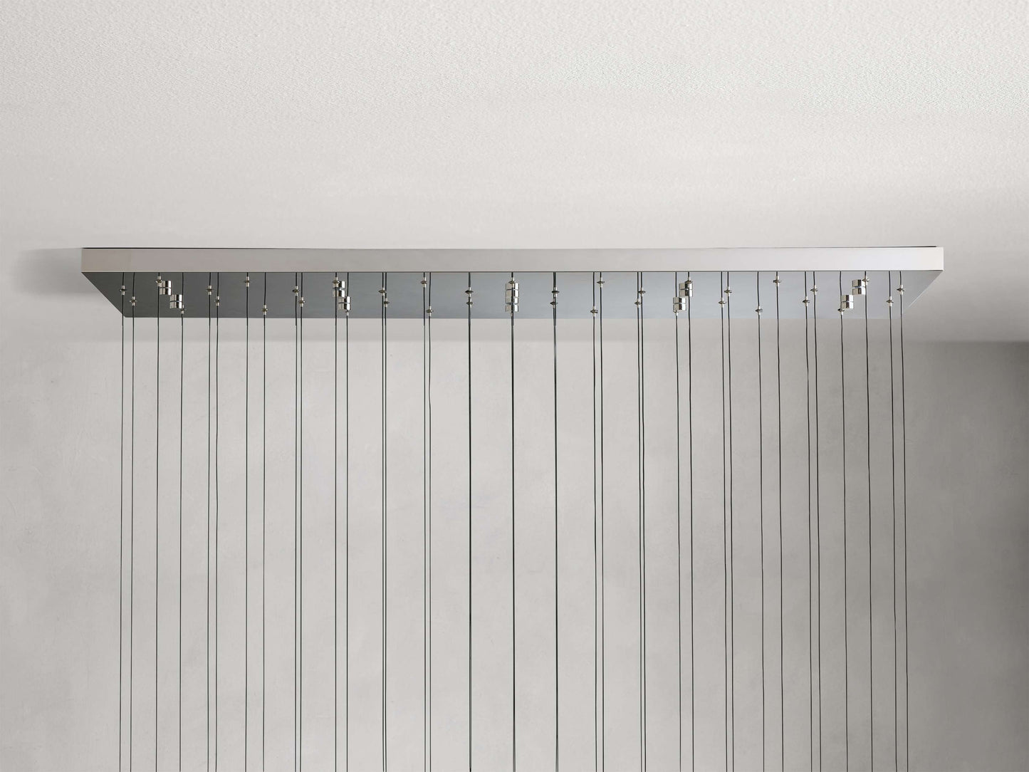 New Raindrop Linear Chandelier 70"W