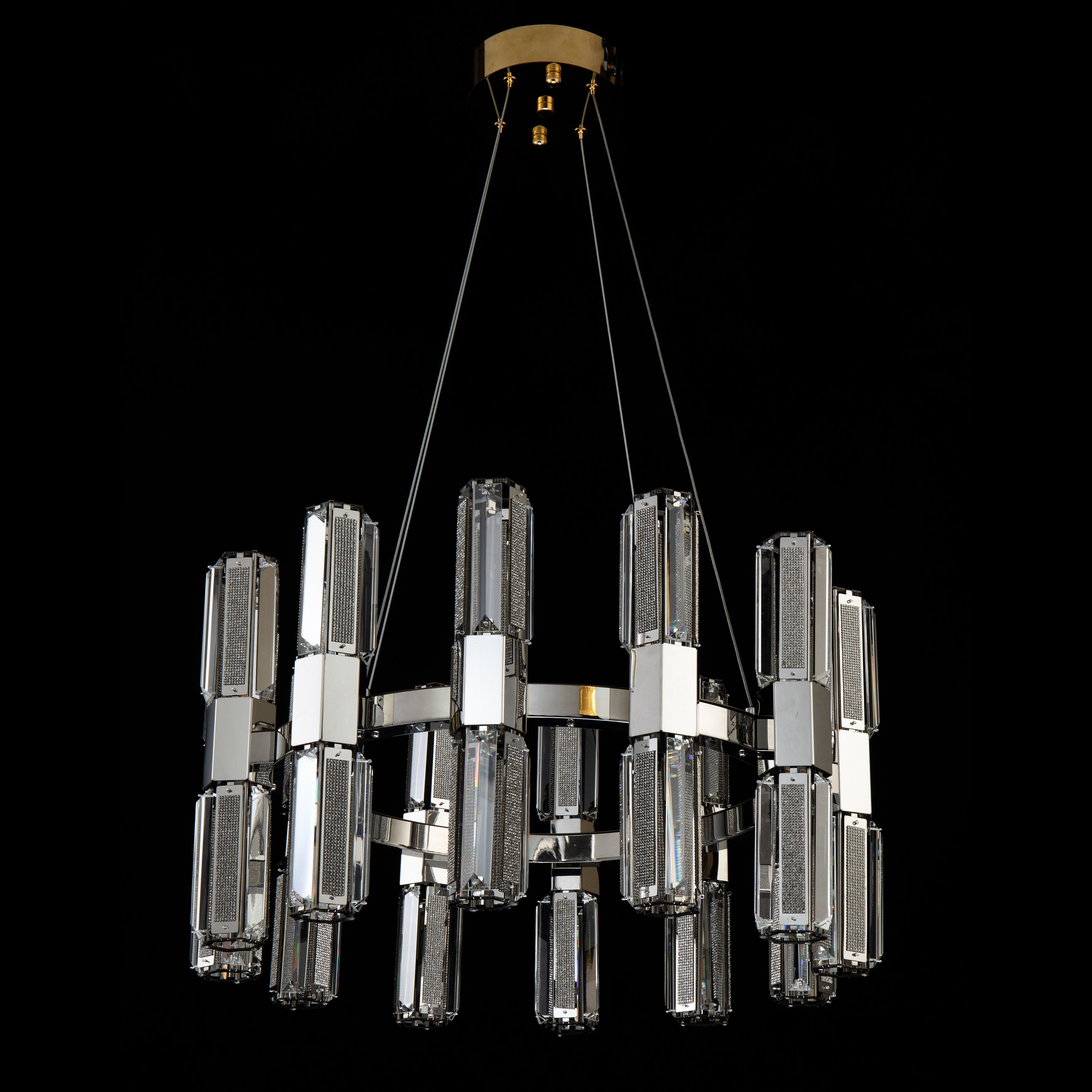 Olivia 1-Tier Round Crystal Led Chandelier