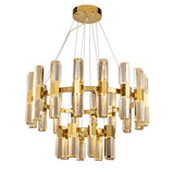 Olivia 3-Tier 32" Round Crystal Led Chandelier