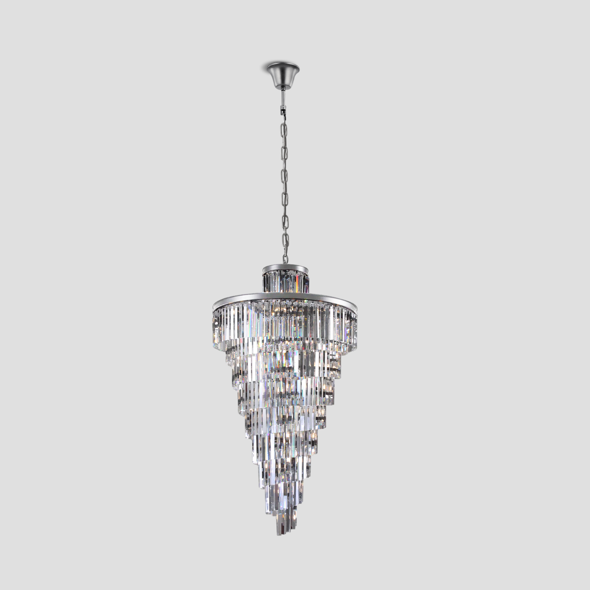 Beckett Multi-Tiered/ Layered Crystal Rod Chandelier