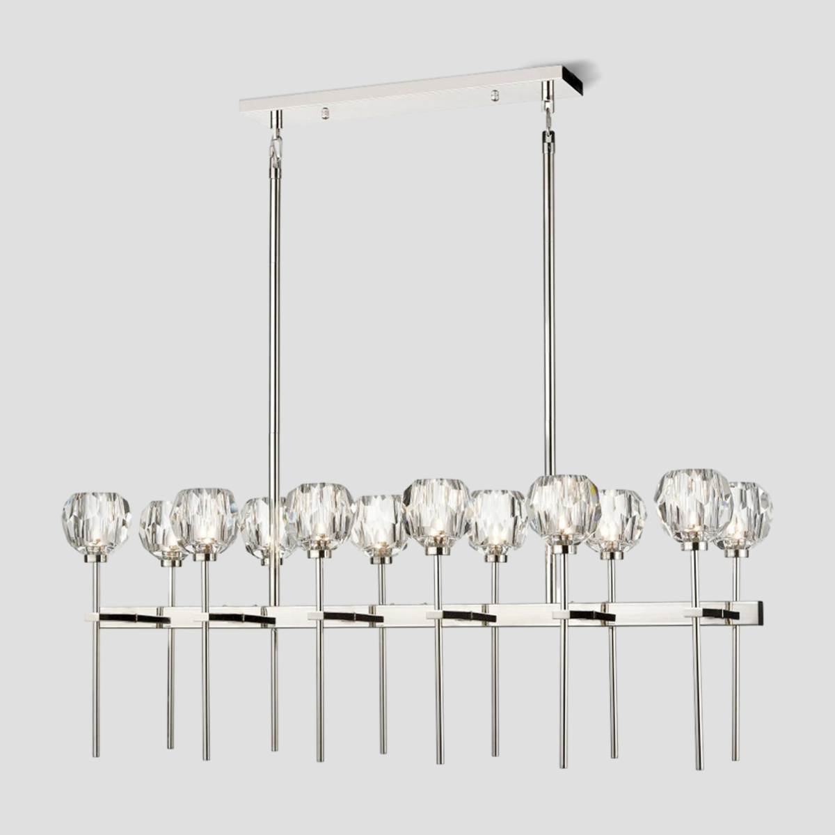 Seaver Clear Glass Linear Chandelier