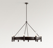 Modern Style 8-Light Chandelier -Black 44"