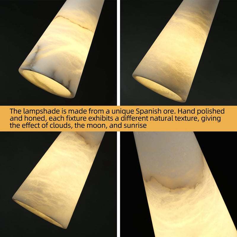 Load image into Gallery viewer, Conical Alabaster Marble Pendant
