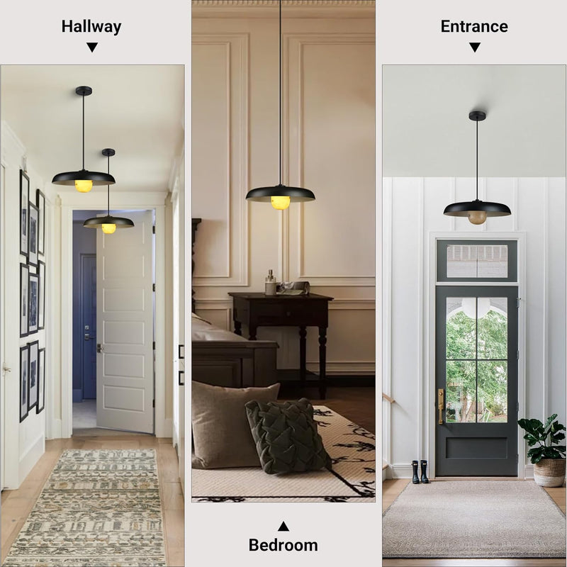 Load image into Gallery viewer, Alabaster Marble Black Lampshade Pendant Lights for All Rooms
