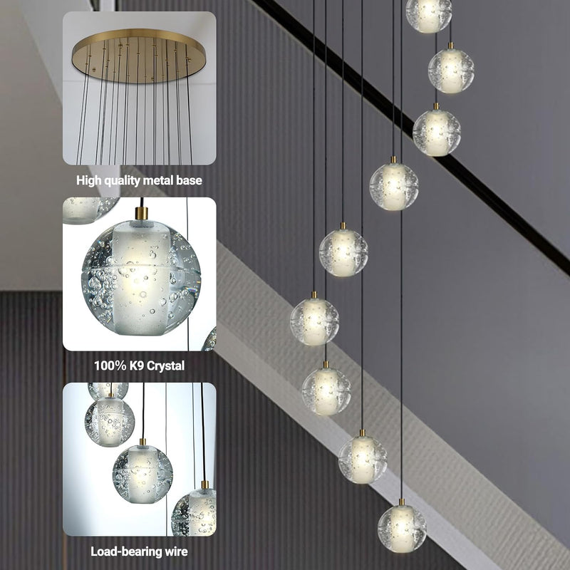 Load image into Gallery viewer, Pearl Ball 14-Light High Ceiling Chandelier
