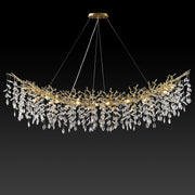 Ice Eye Modern Crystal Tree Branch Linear Chandelier for All Rooms 55" 72"