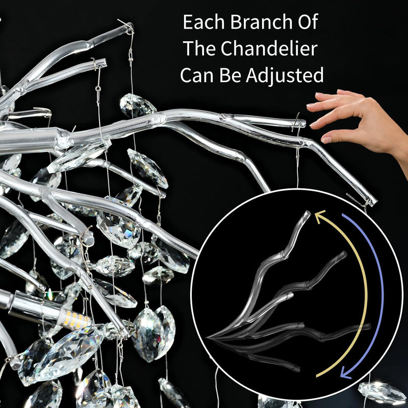 Load image into Gallery viewer, Ice Eyes Tree Branch Chandelier for All rooms 47&quot;
