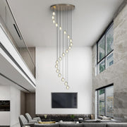 Pearl Ball 14-Light High Ceiling Chandelier