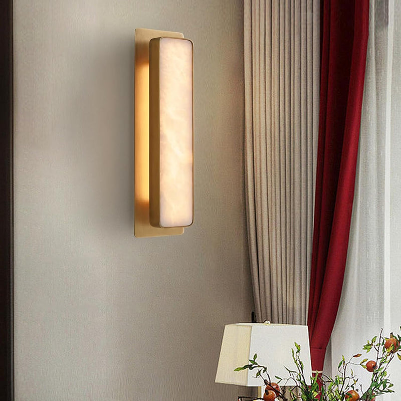 Load image into Gallery viewer, Retangular Alabaster Wall Sconce for All Rooms 20&#39;&#39;H
