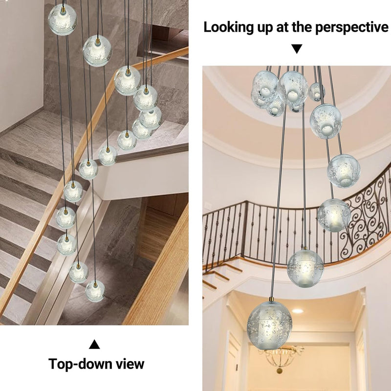 Load image into Gallery viewer, Pearl Ball 14-Light High Ceiling Chandelier
