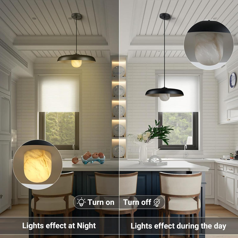 Load image into Gallery viewer, Alabaster Marble Black Lampshade Pendant Lights for All Rooms
