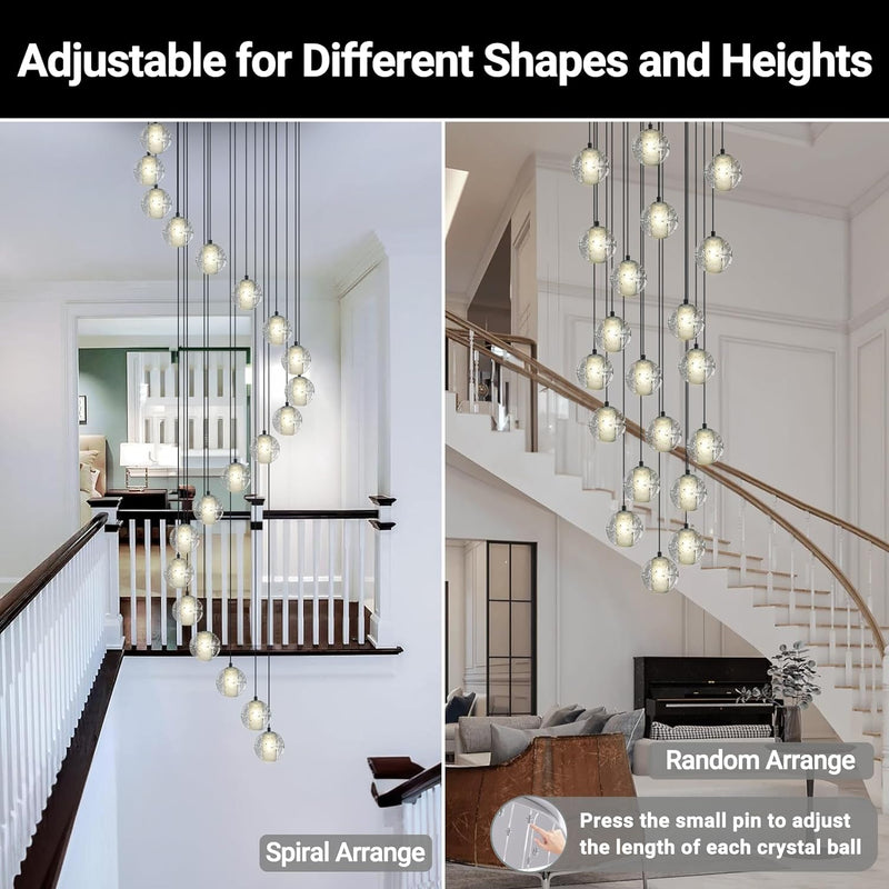 Load image into Gallery viewer, Pearl Ball 14-Light High Ceiling Chandelier
