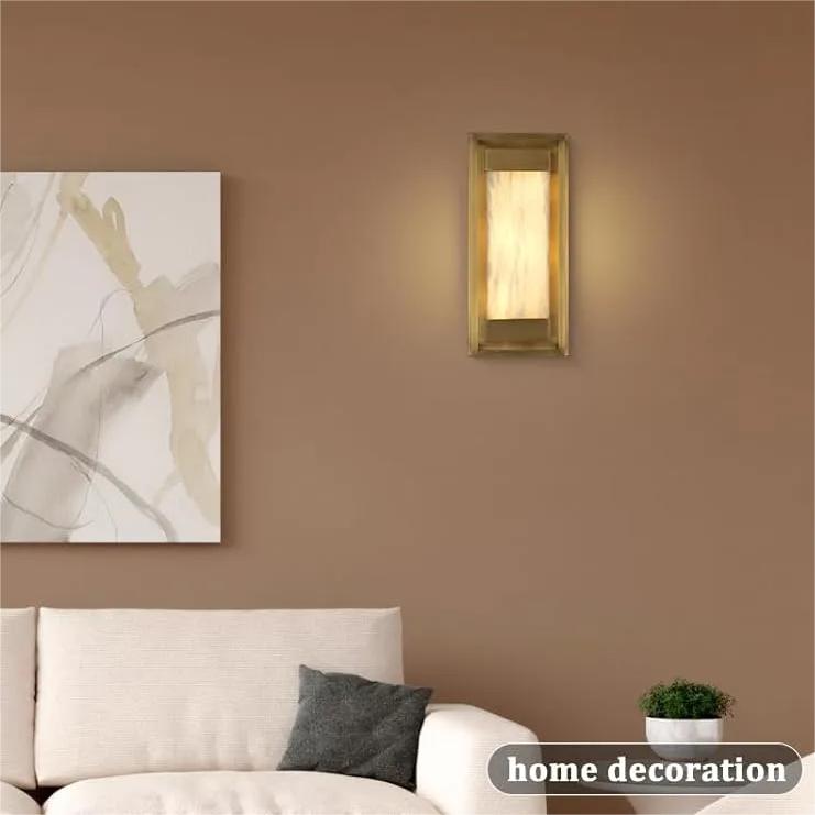 Load image into Gallery viewer, Alabaster Square Shaped Wall Sconce 15.7&quot;
