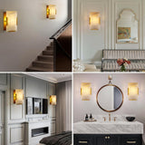 Square Marble Slice Wall Sconce 9.8"