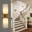 Alabaster 2 heads Wall Sconce for All Scene 13.9"