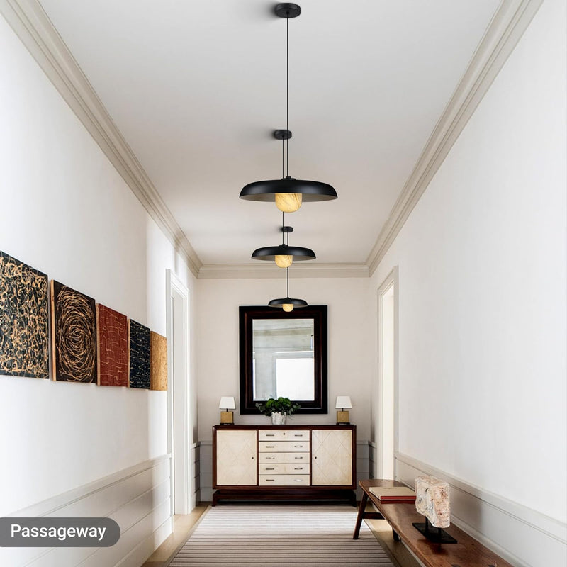 Load image into Gallery viewer, Alabaster Marble Black Lampshade Pendant Lights for All Rooms
