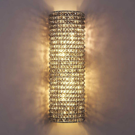 K9 Grey/Clear Crystal Beads Wall Sconce 21