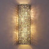 K9 Grey/Clear Crystal Beads Wall Sconce 21"