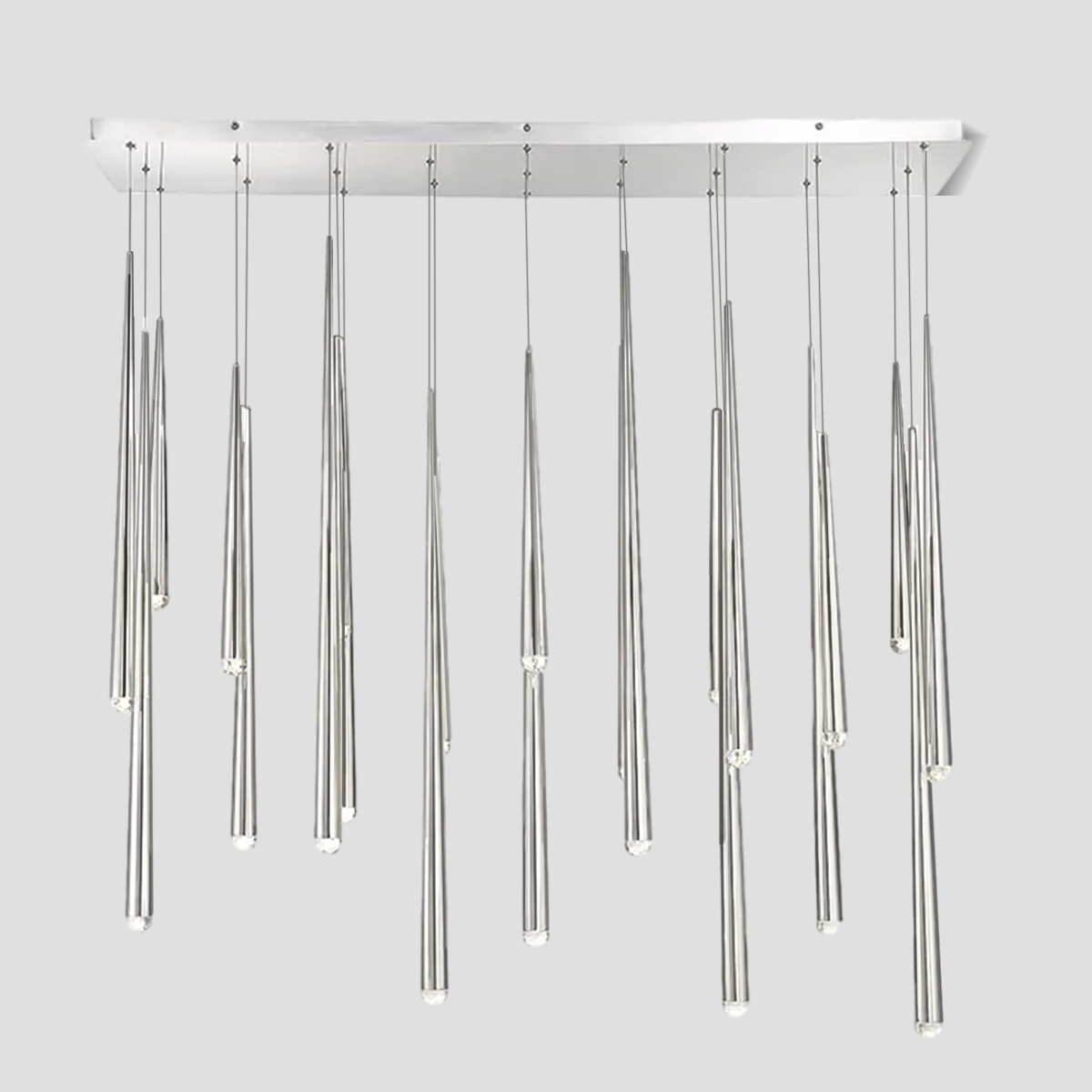 Droop Rectangle Tubular Chandelier