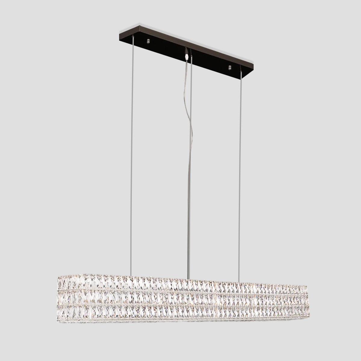 Massey Halo Rectangular Crystal Chandelier