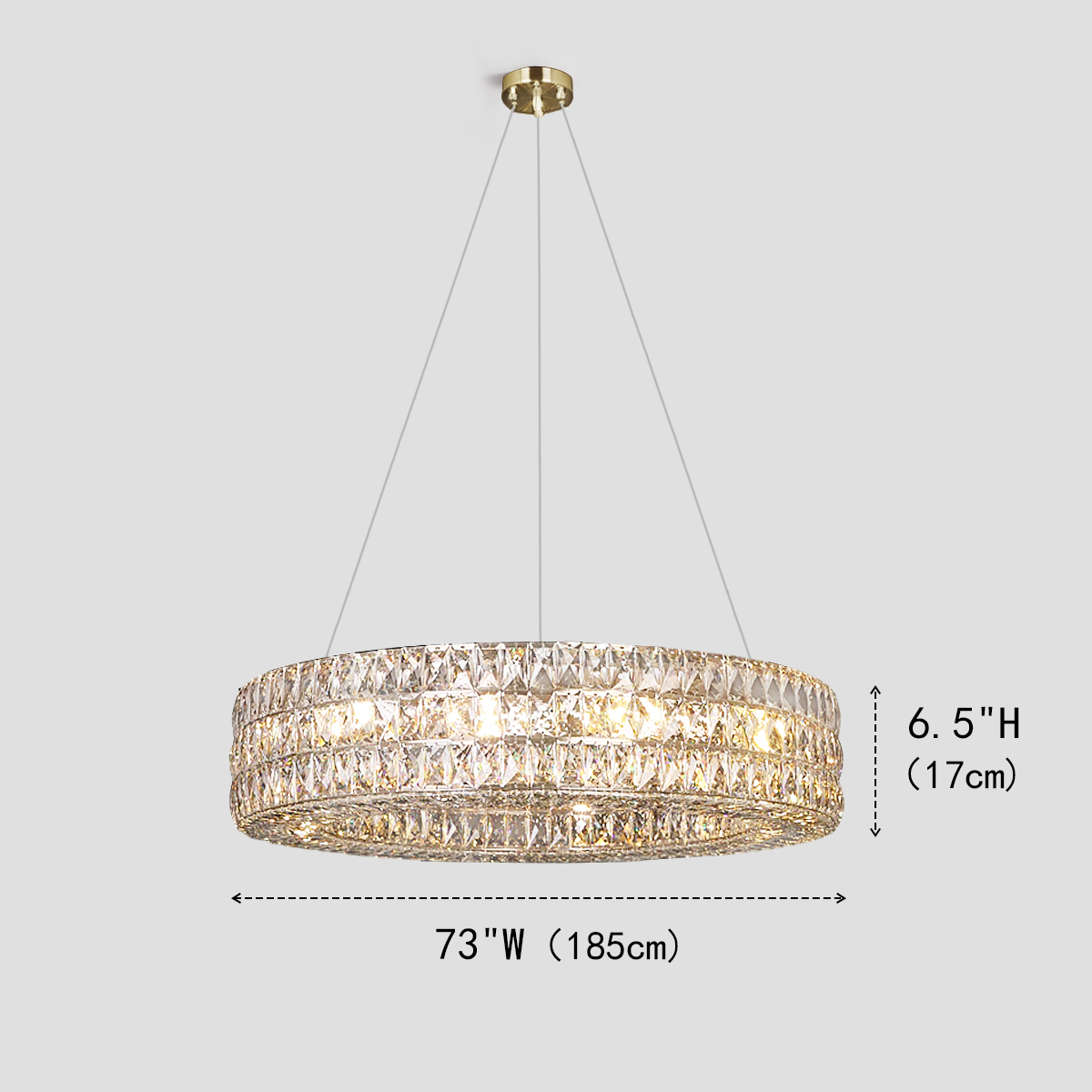 Massey Halo Crystal Ring Chandelier