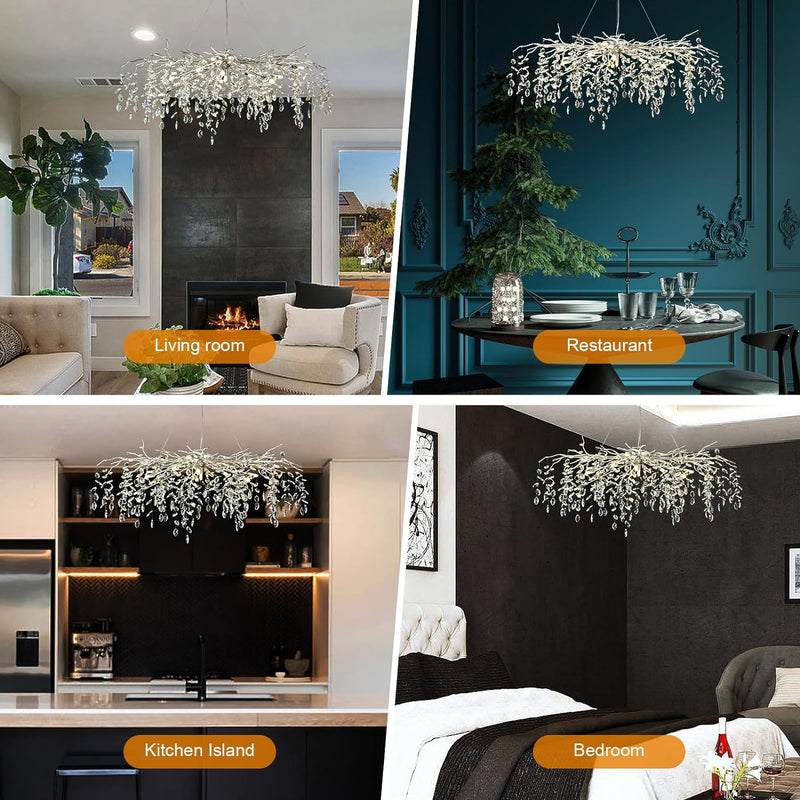 Load image into Gallery viewer, Ice Eyes Tree Branch Chandelier for All rooms 47&quot;
