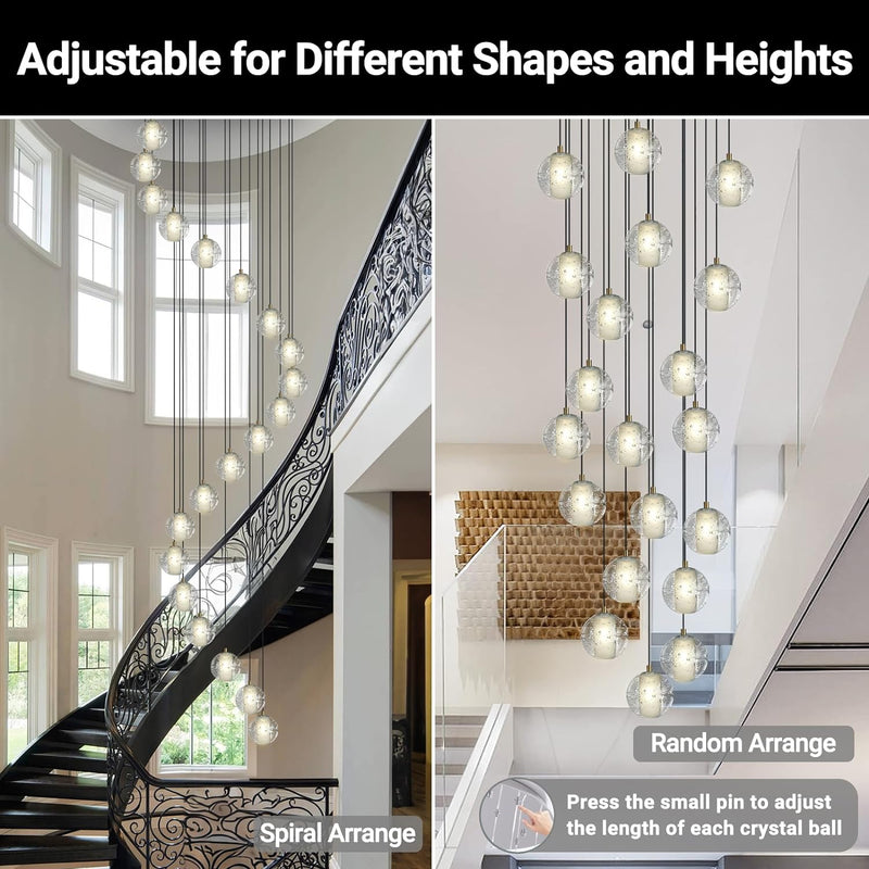 Load image into Gallery viewer, Pearl Ball 14-Light High Ceiling Chandelier
