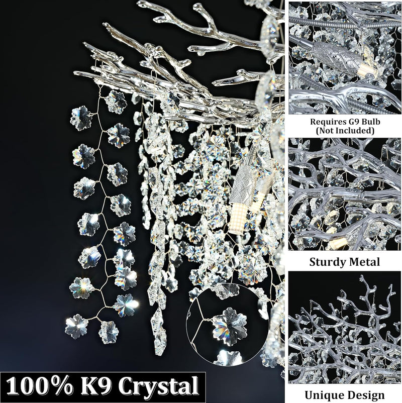 Load image into Gallery viewer, Snow Tree Branch Crystal Chandelier for All Rooms 30&quot; 40&quot; 55&quot;
